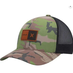 Hurley Mens Fairway Patch Trucker Snapback Hat Camo one size NWT
